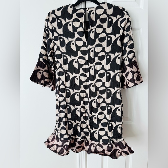 Farm Rio Geometric Toucan Flounce Mini Dress, Size XS - Picture 11 of 13